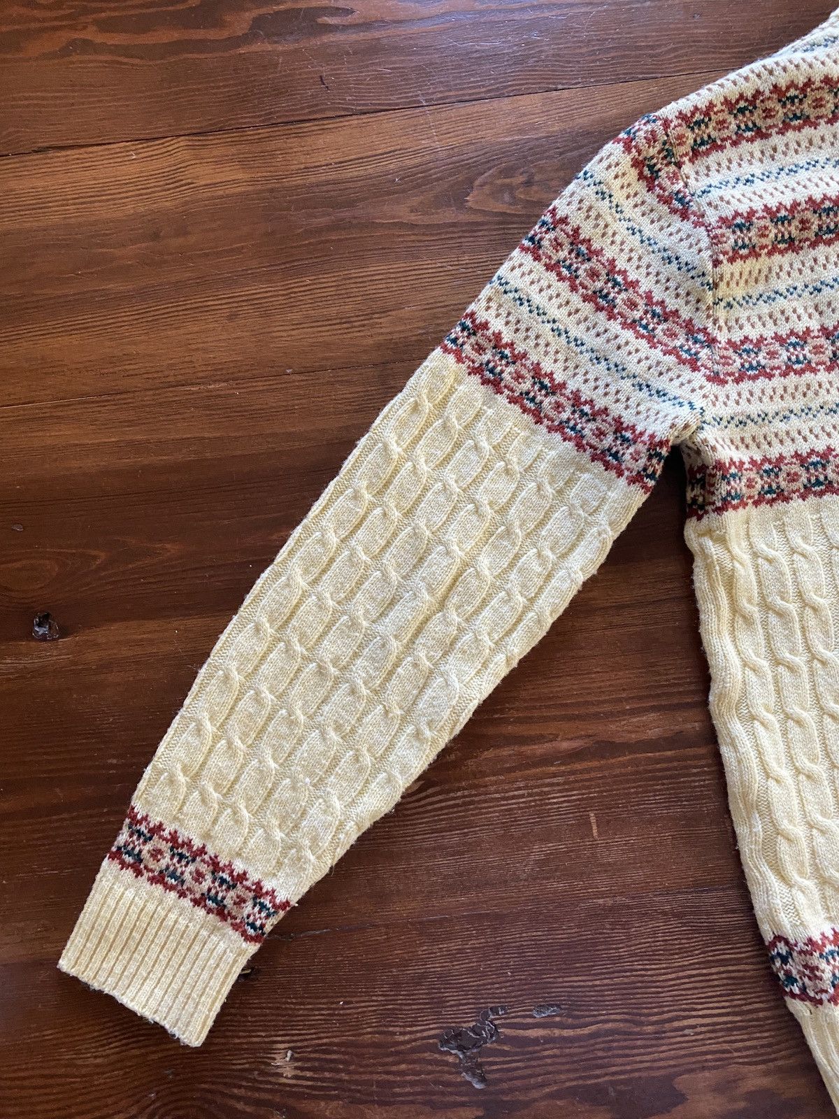 Vintage Vintage 60’s Lord Jeff Textile Pattern Cable Knit Sweater Size US XL / EU 56 / 4 - 10 Thumbnail