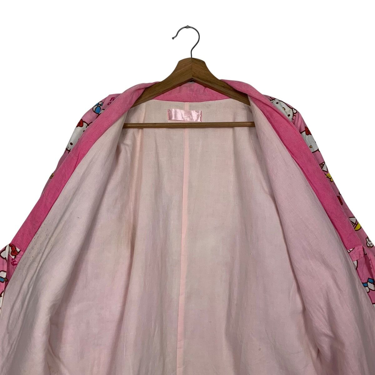 Japanese Brand Vintage HELLO KITTY Fullprint Pink Kimono Jacket #2820-C127 Size M / US 6-8 / IT 42-44 - 11 Thumbnail