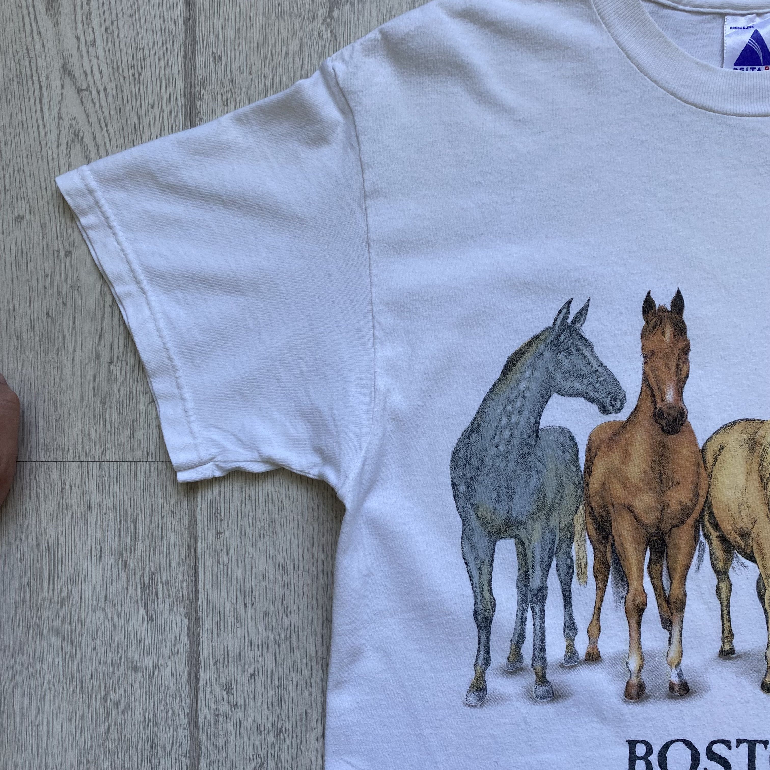 Gildan 🐎Vintage 90s USA Boston Horse Animal tee Y2K Bob Harrison Size US M / EU 48-50 / 2 - 7 Thumbnail