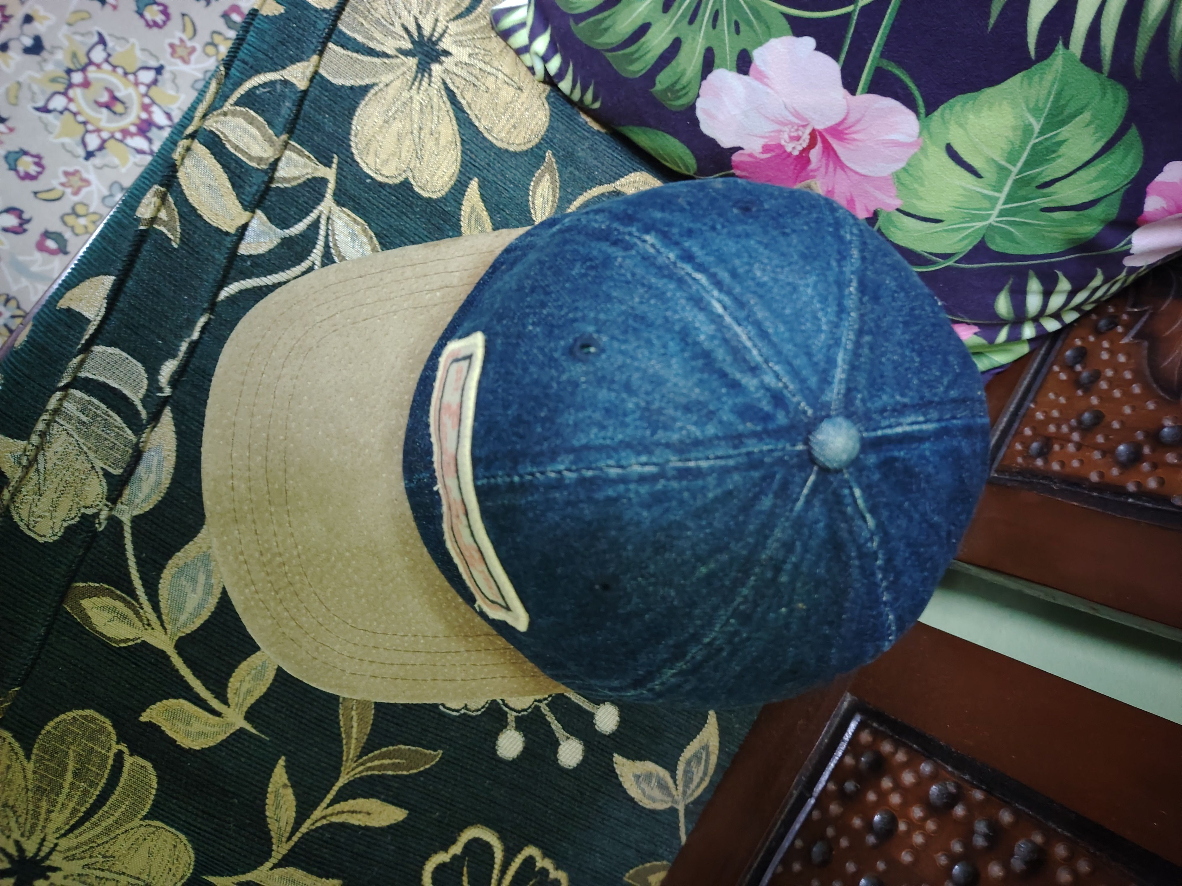 Polo Ralph Lauren Rare Vintage Polo Ralph Lauren Denim Hat Leather Bill Size ONE SIZE - 2 Thumbnail