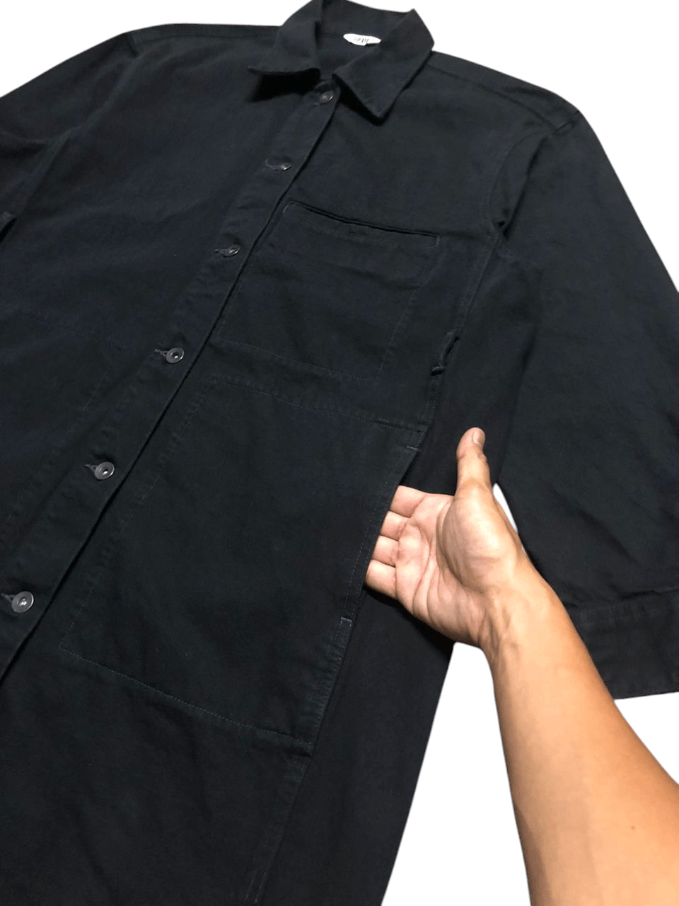Lemaire × Uniqlo Uniqlo x Lemaire All Black Denim Trenchcoat Size L / US 10 / IT 46 - 8 Thumbnail