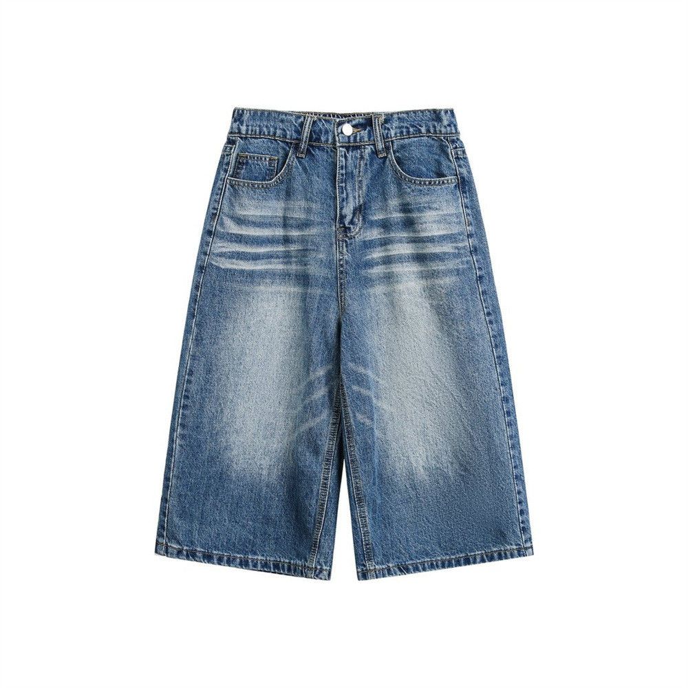 Vintage Retro Punk Distressed Washed Denim Shorts Size US 32 / EU 48 - 1 Thumbnail