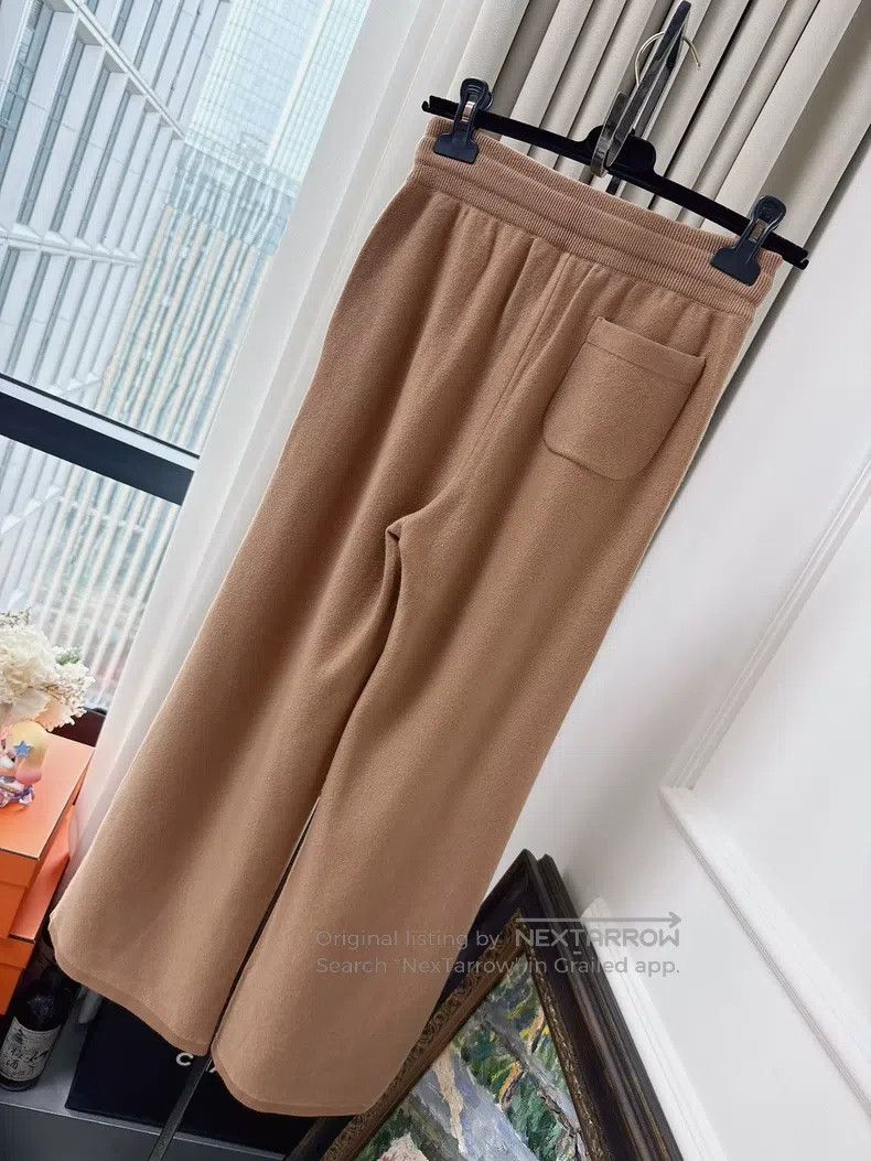 Loro Piana Loro Piana Caramel color knitted drawstring casual pants, Size 24" / US 00 / IT 34 - 2 Thumbnail