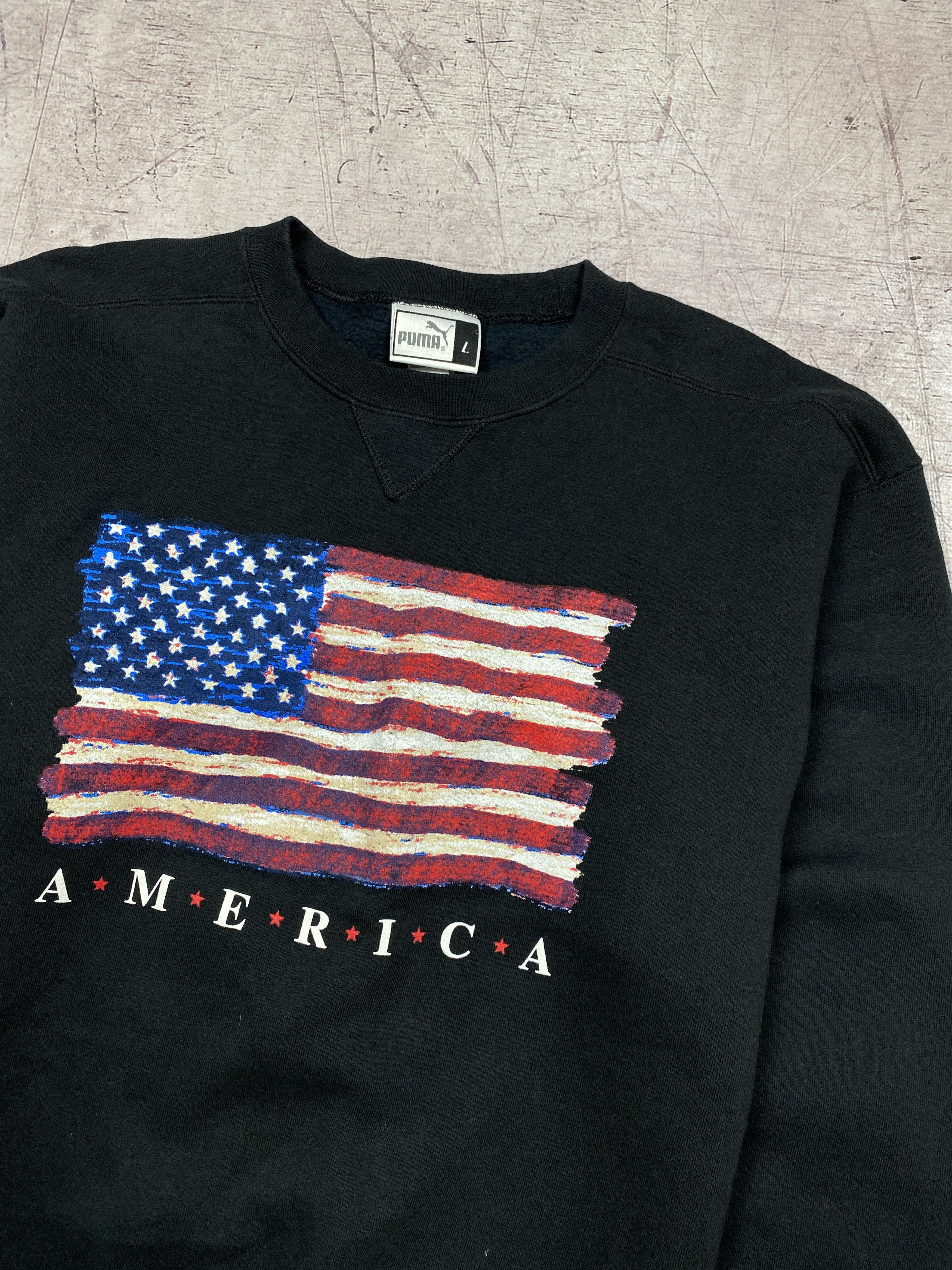 Puma Puma Vintage Mens Crew Neck Sweatshirt USA America Size US L / EU 52-54 / 3 - 2 Thumbnail