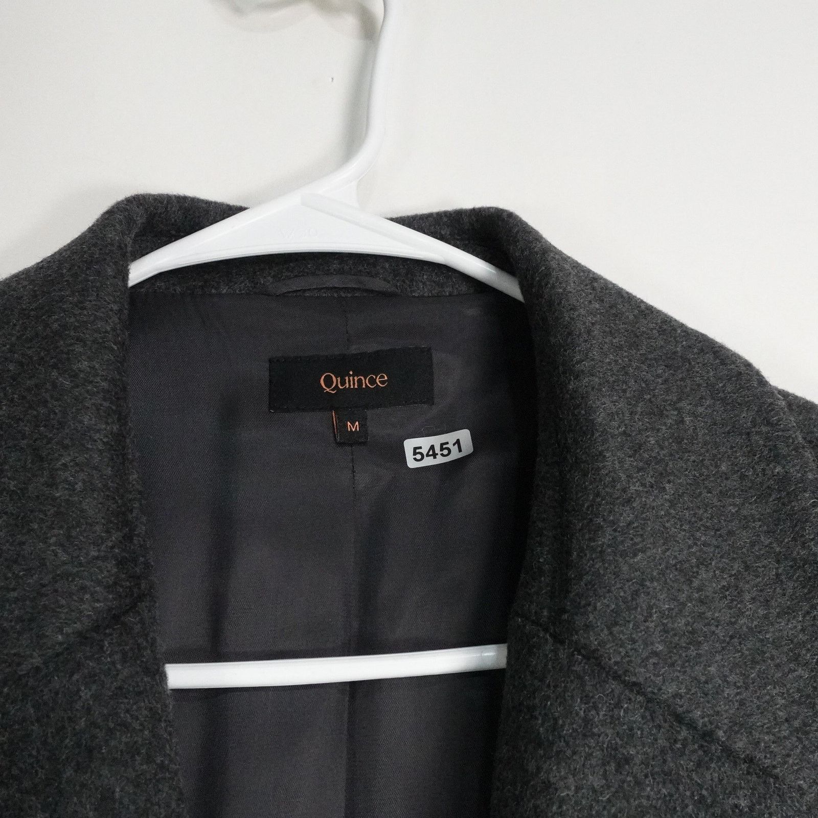 Quince Quince Medium Italian Wool Single Breasted Coat Charcoal Size M / US 6-8 / IT 42-44 - 7 Thumbnail