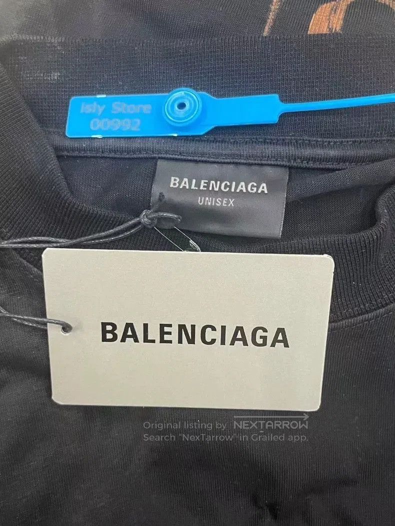 Balenciaga Balenciaga Distressed Sanskrit Short Sleeve Tee. Size US XXS / EU 40 - 3 Thumbnail