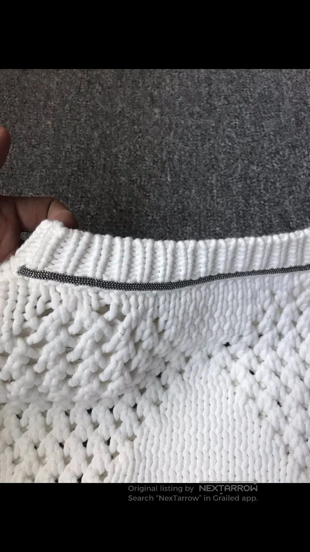 Brunello Cucinelli Brunello Cucinelli White Knit Sweater. Size US M / EU 48-50 / 2 - 5 Thumbnail