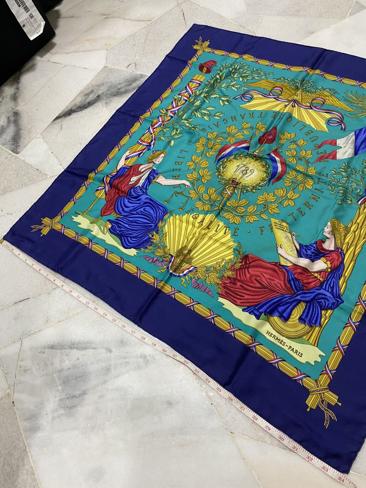 Hermes Vintage Hermes Scarf Masonic Symbols Silk Scarf Size ONE SIZE - 15 Thumbnail