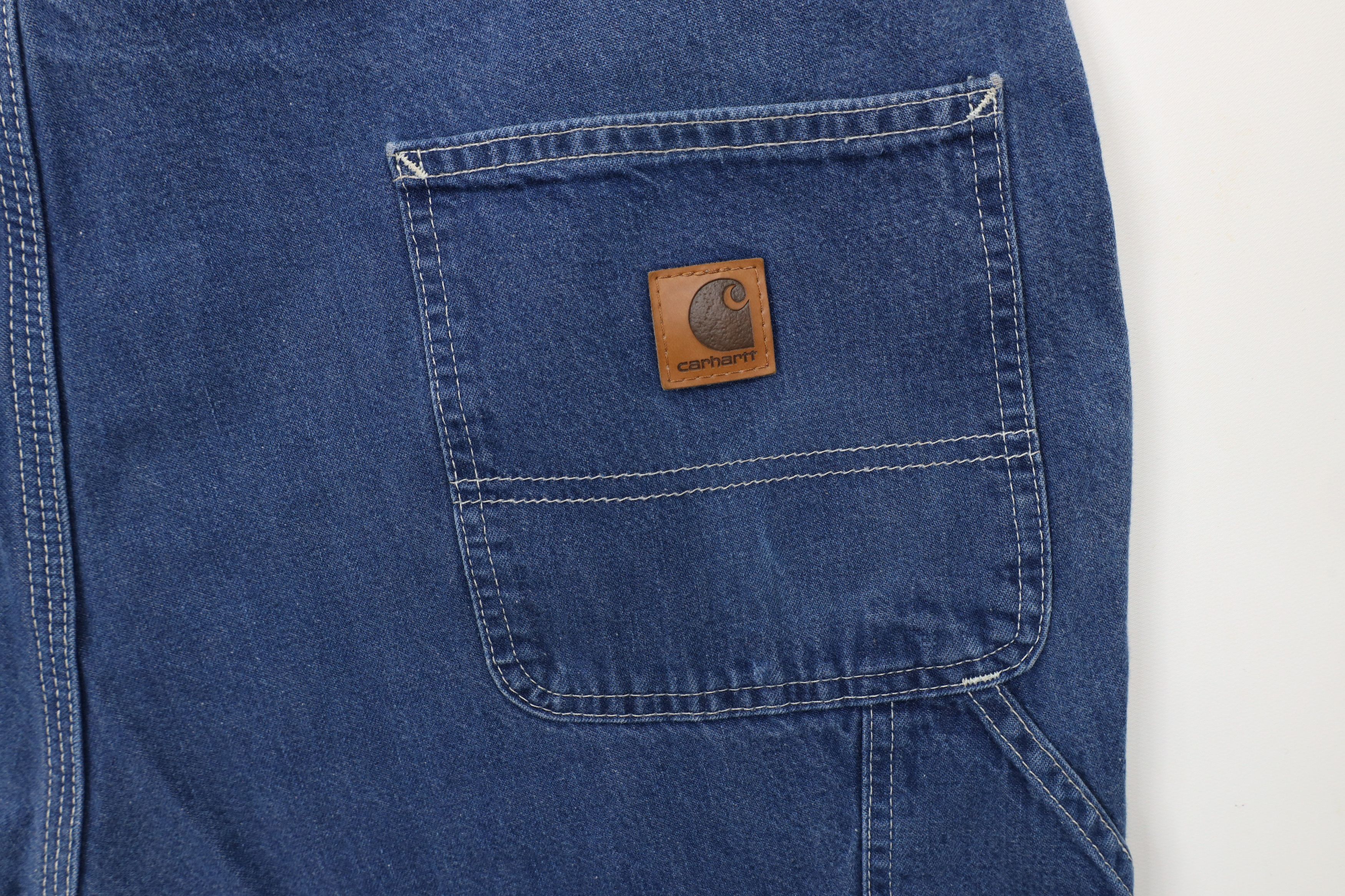 Carhartt × Vintage Vintage Carhartt Spell Out Wide Leg Carpenter Dungaree Jeans Size US 40 / EU 56 - 14 Thumbnail