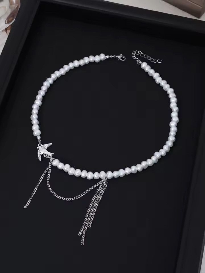 Jewelry Charm Hip Hop Pearl Cute Necklace Chain Unisex Size ONE SIZE - 5 Thumbnail