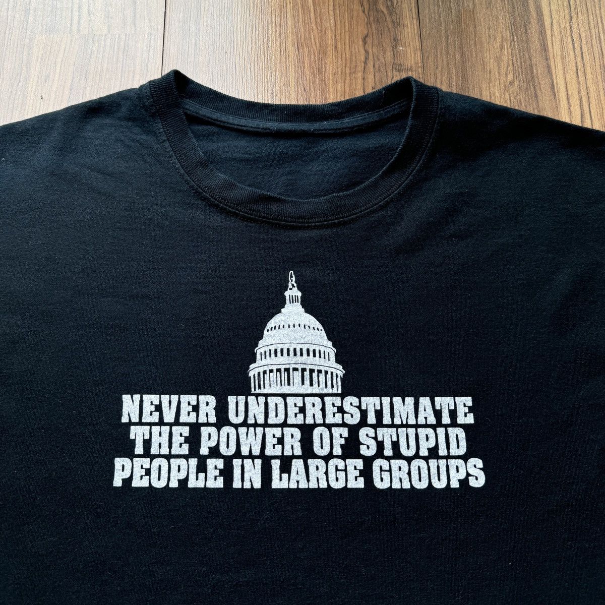 Vintage 2000s Large group of Stupid people funny tee White house Y2k Size US XL / EU 56 / 4 - 1 Thumbnail