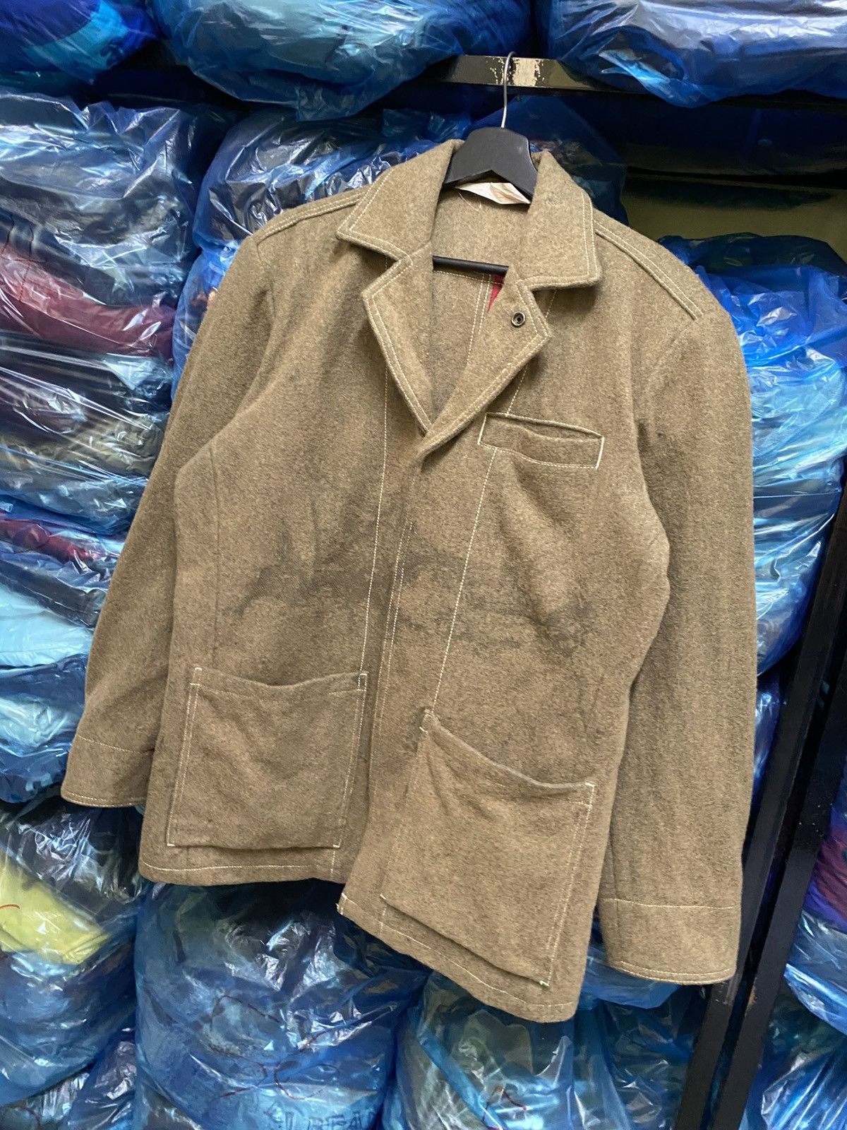 Vintage Japanese Wool Blend Field Jacket Brown Olive Workwear Style Size US M / EU 48-50 / 2 - 5 Thumbnail