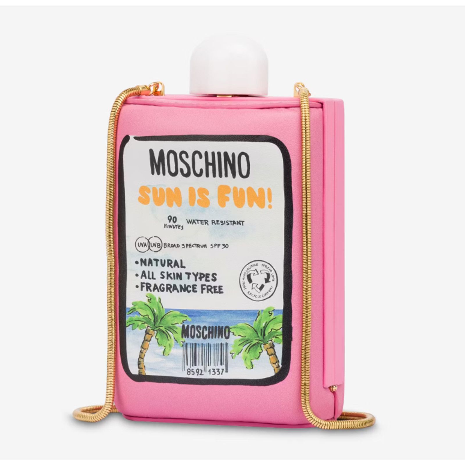 Moschino SS23 MOSCHINO Tropical Tan Clutch Pink Padded Sunscreen30SPF Size ONE SIZE - 7 Thumbnail