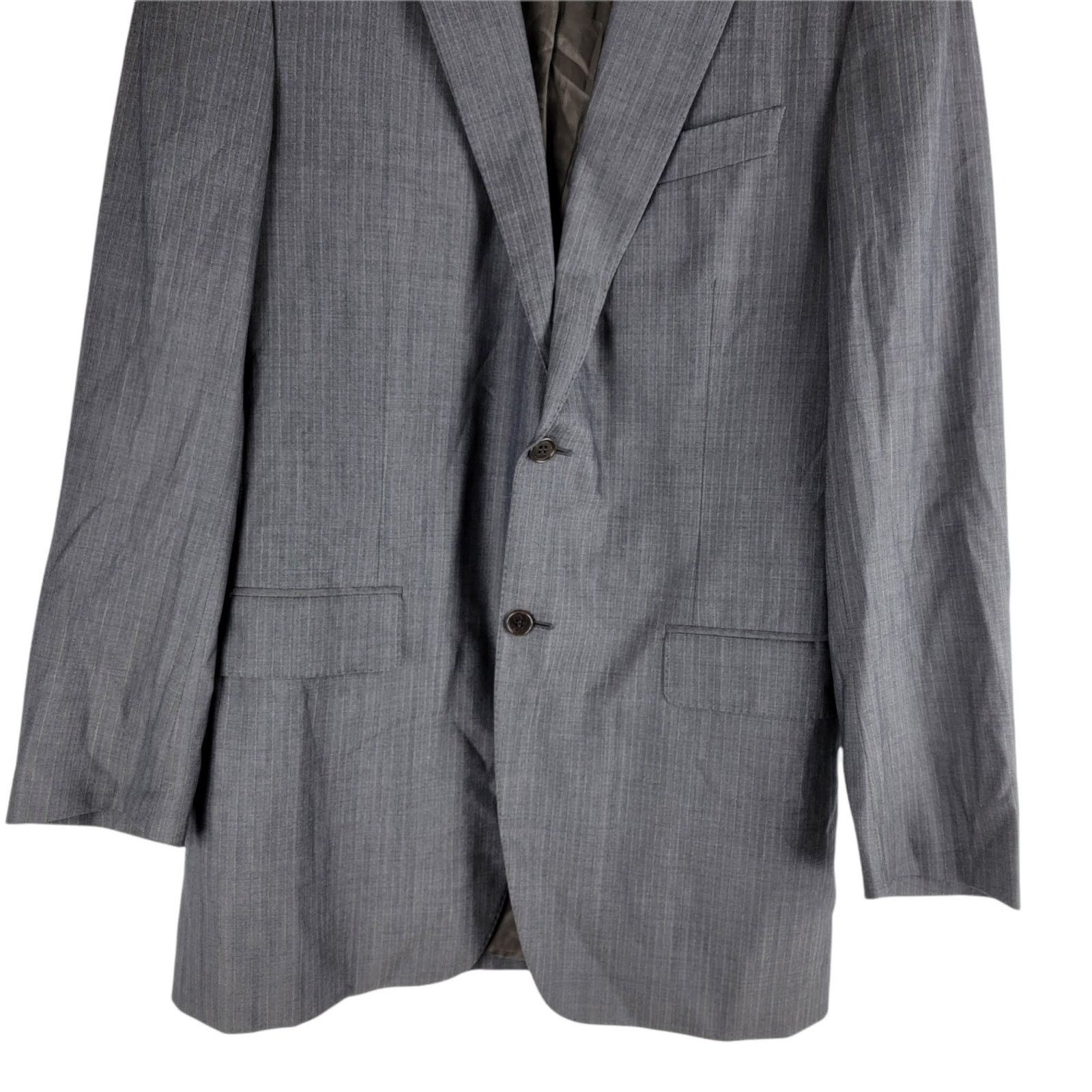 Canali Canali wool blazer lined gray 2 button made in Italy sz 40L Size 40L - 3 Thumbnail