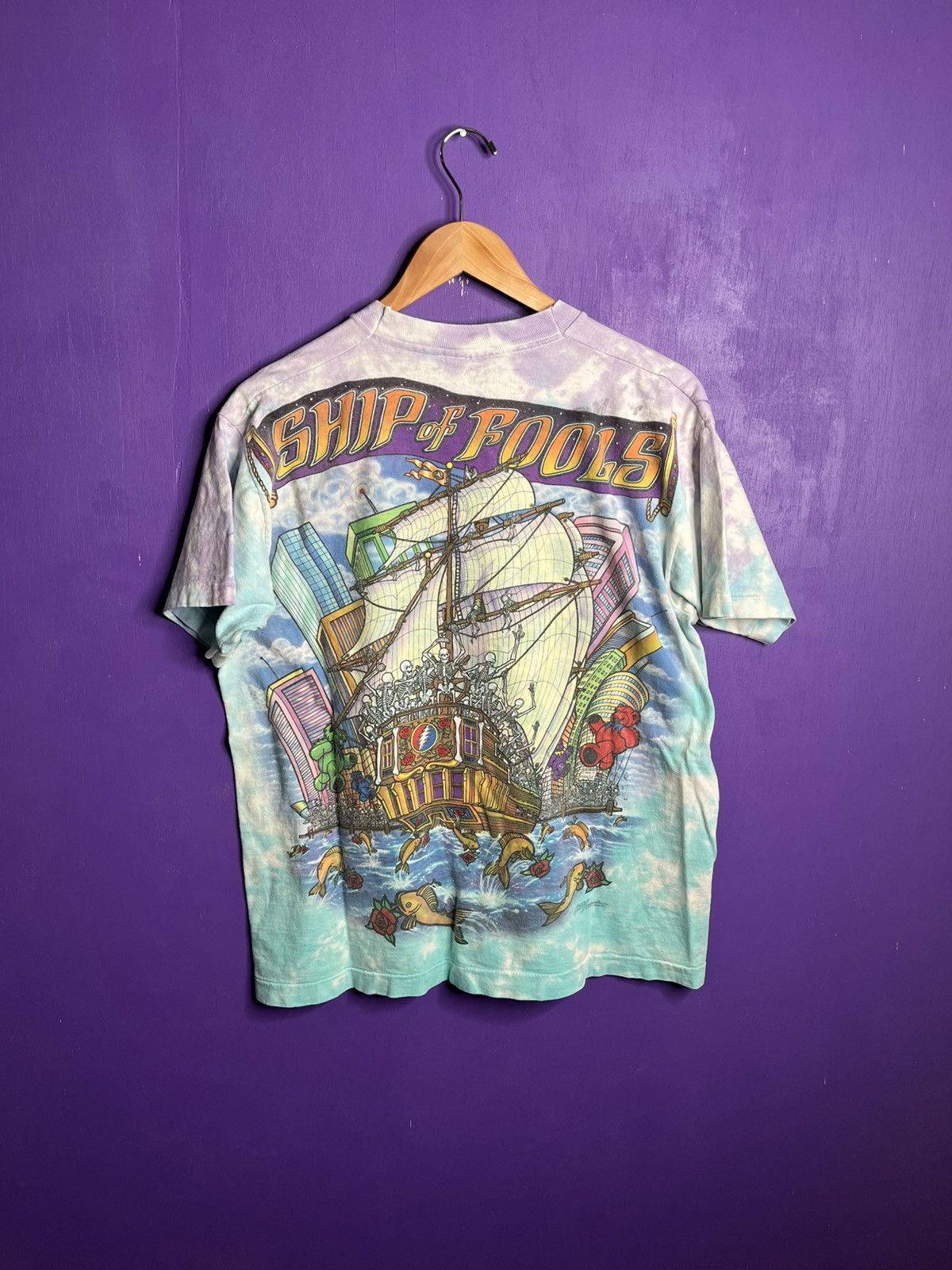 Grateful Dead × Liquid Blue × Vintage Vintage 1993 Grateful Dead ship of fools tour t-shirt Size US L / EU 52-54 / 3 - 2 Thumbnail