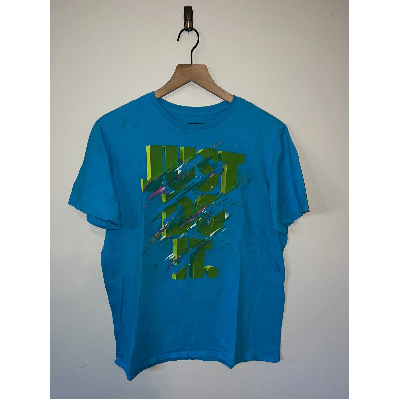 Nike Retro Nike Just Do It Blue Graphic Shirt Tee M Medium Size US M / EU 48-50 / 2 - 1 Thumbnail