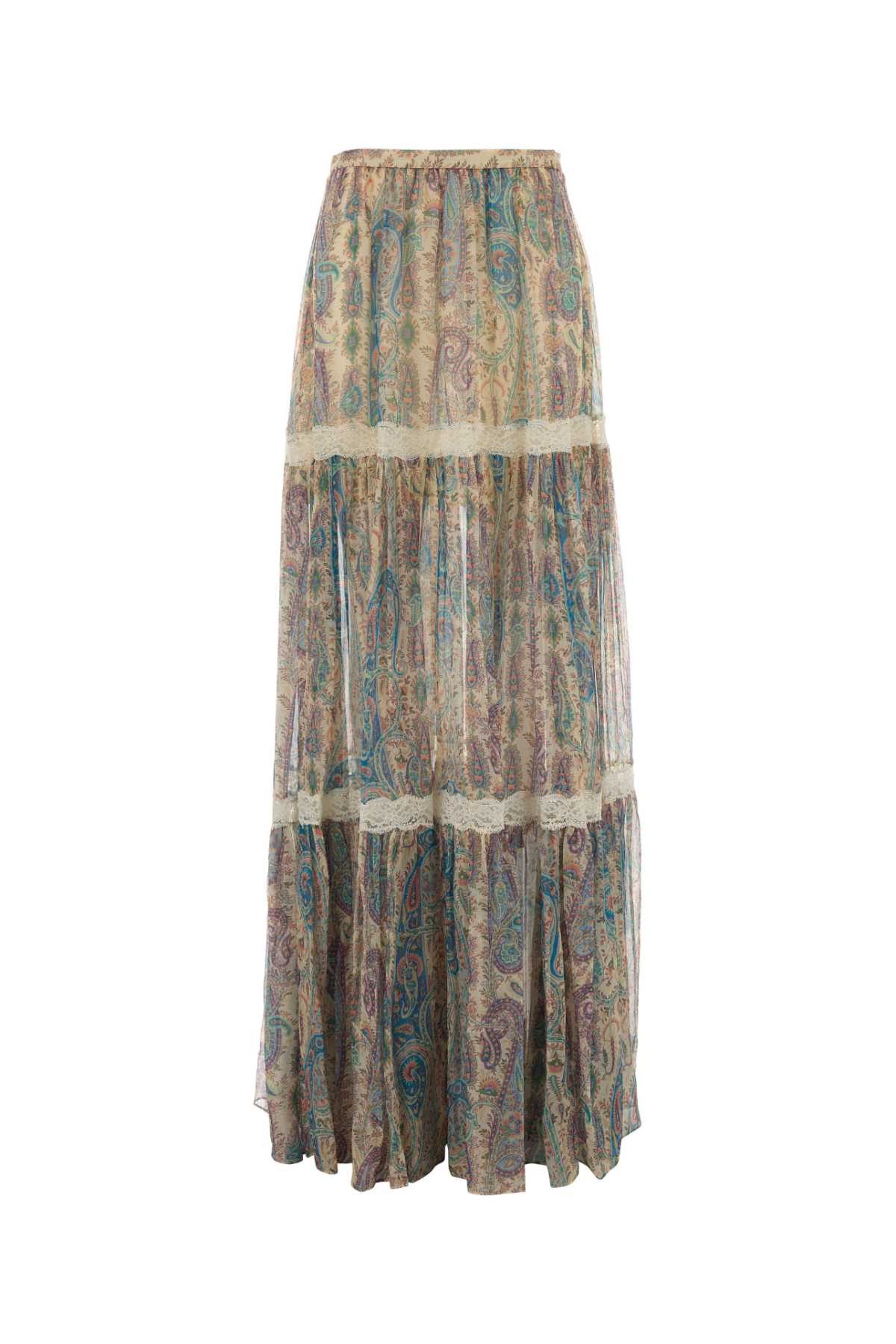 Etro Printed Crepe Skirt Size 27" / US 4 / IT 40 - 1 Thumbnail