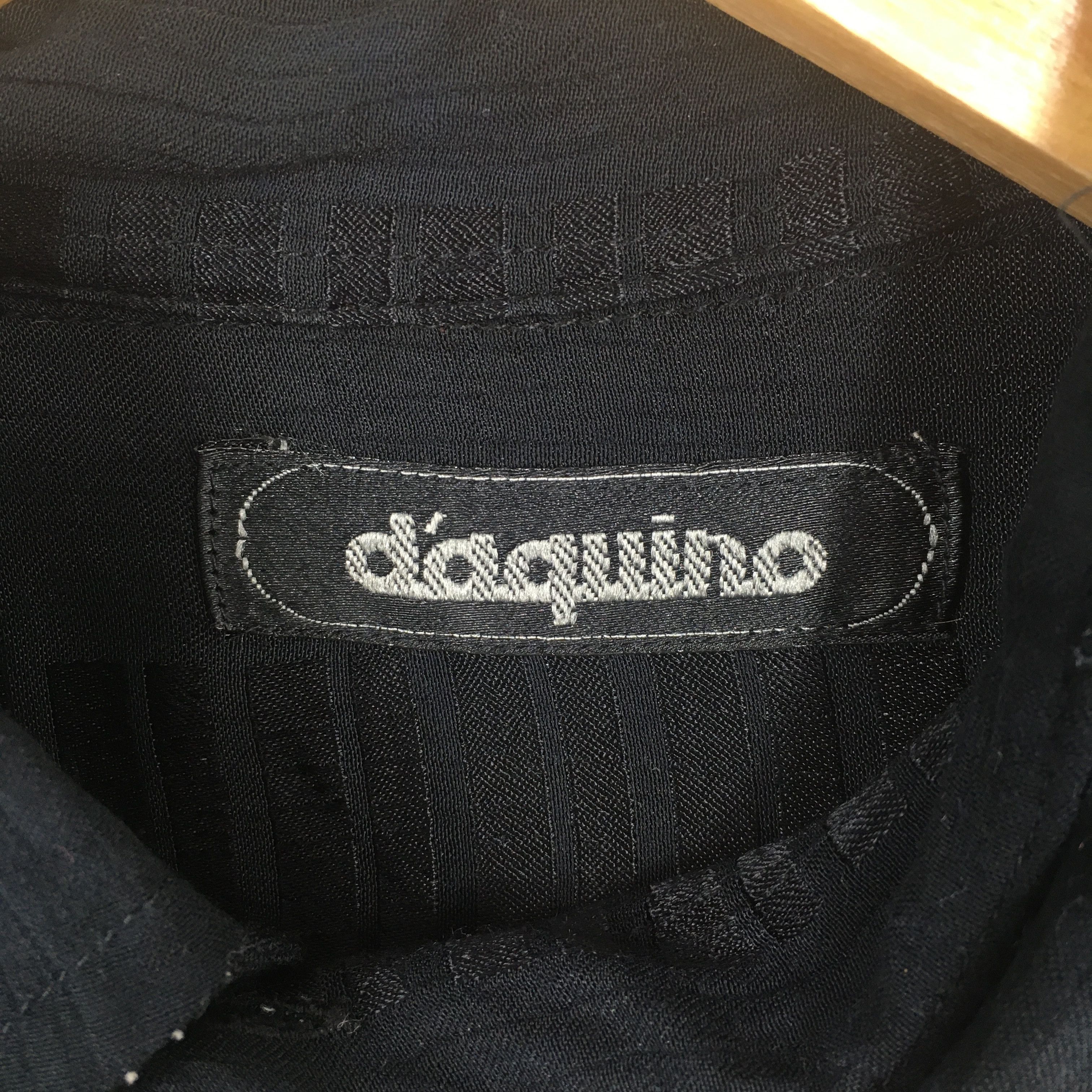 Designer × Vintage Vintage 90s Daquino Casual Black Rayon Shirt Small Size US S / EU 44-46 / 1 - 5 Thumbnail