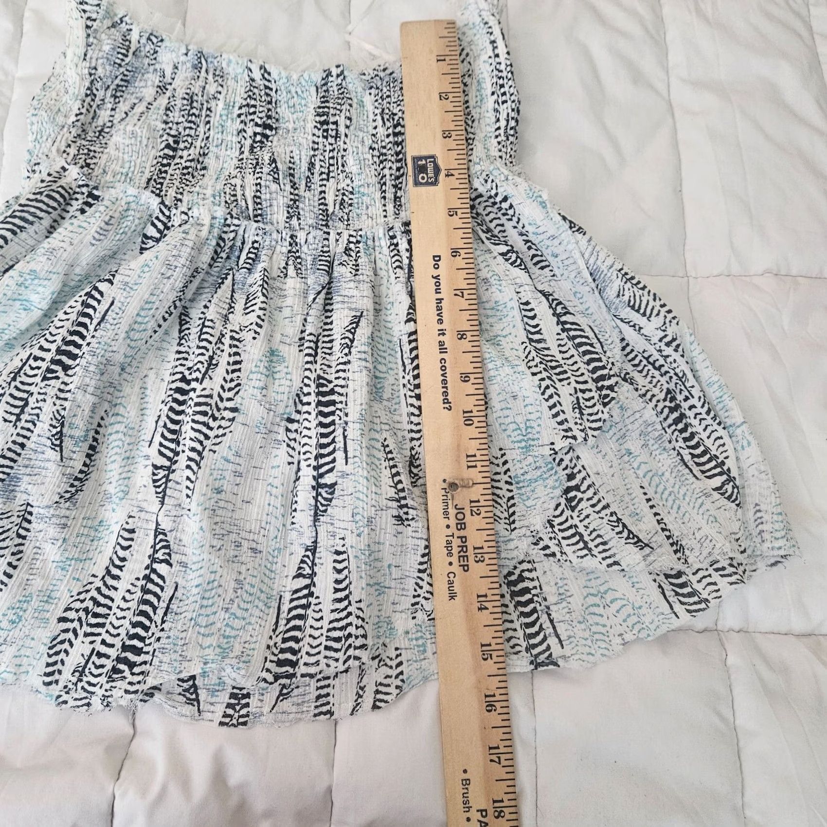 Zadig & Voltaire ZADIG & VOLTAIRE Skirt Womens Mini Cotton Pull On Size 36 Multicolor Blue White Fast Shipping Size 25" / US 0 / IT 36 - 5 Thumbnail