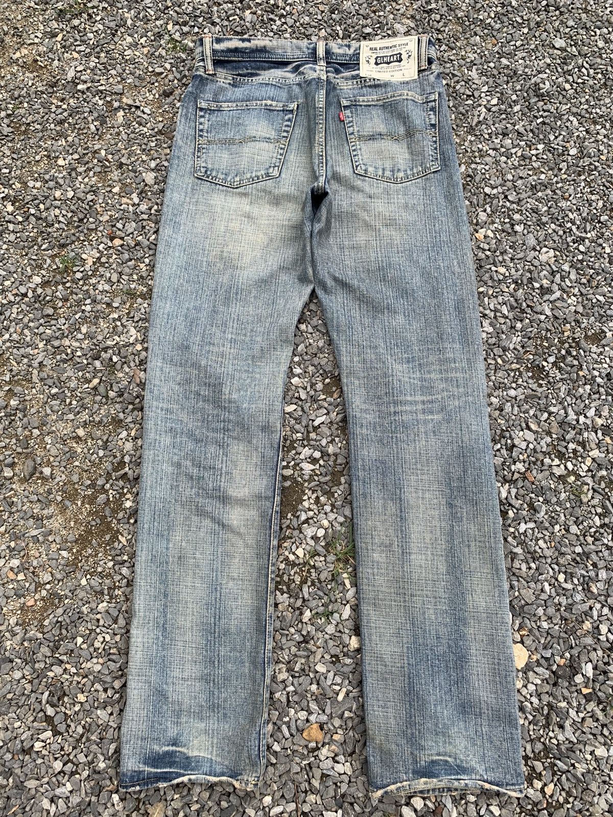Kapital GL HEART FADED & RUSTY DISTRESSED DENIM Size US 31 - 3 Thumbnail