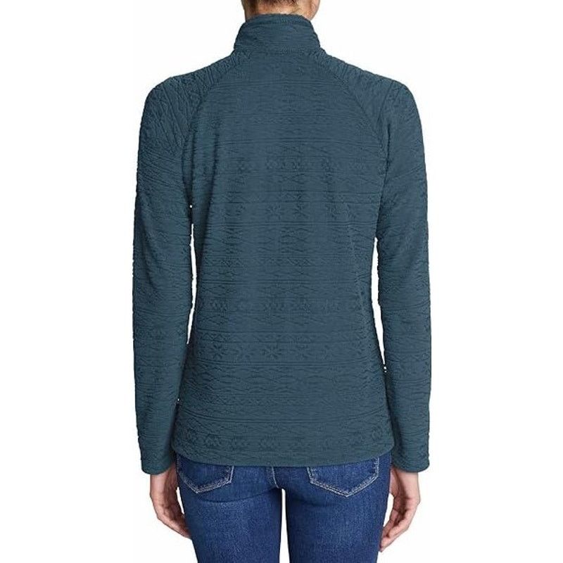 Eddie Bauer Eddie Bauer Women's Geometric Blue Quest Fleece Pullover 2XL Size XL / US 12-14 / IT 48-50 - 2 Thumbnail