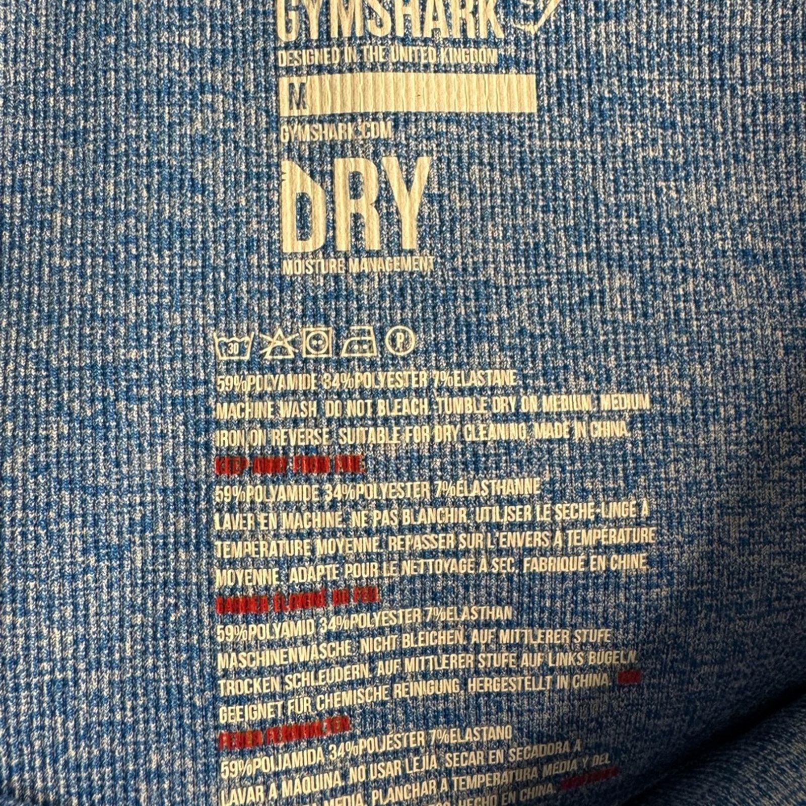 Gymshark GymShark Energy Seamless Blue Leggings Size 26" / US 2 / IT 38 - 6 Thumbnail
