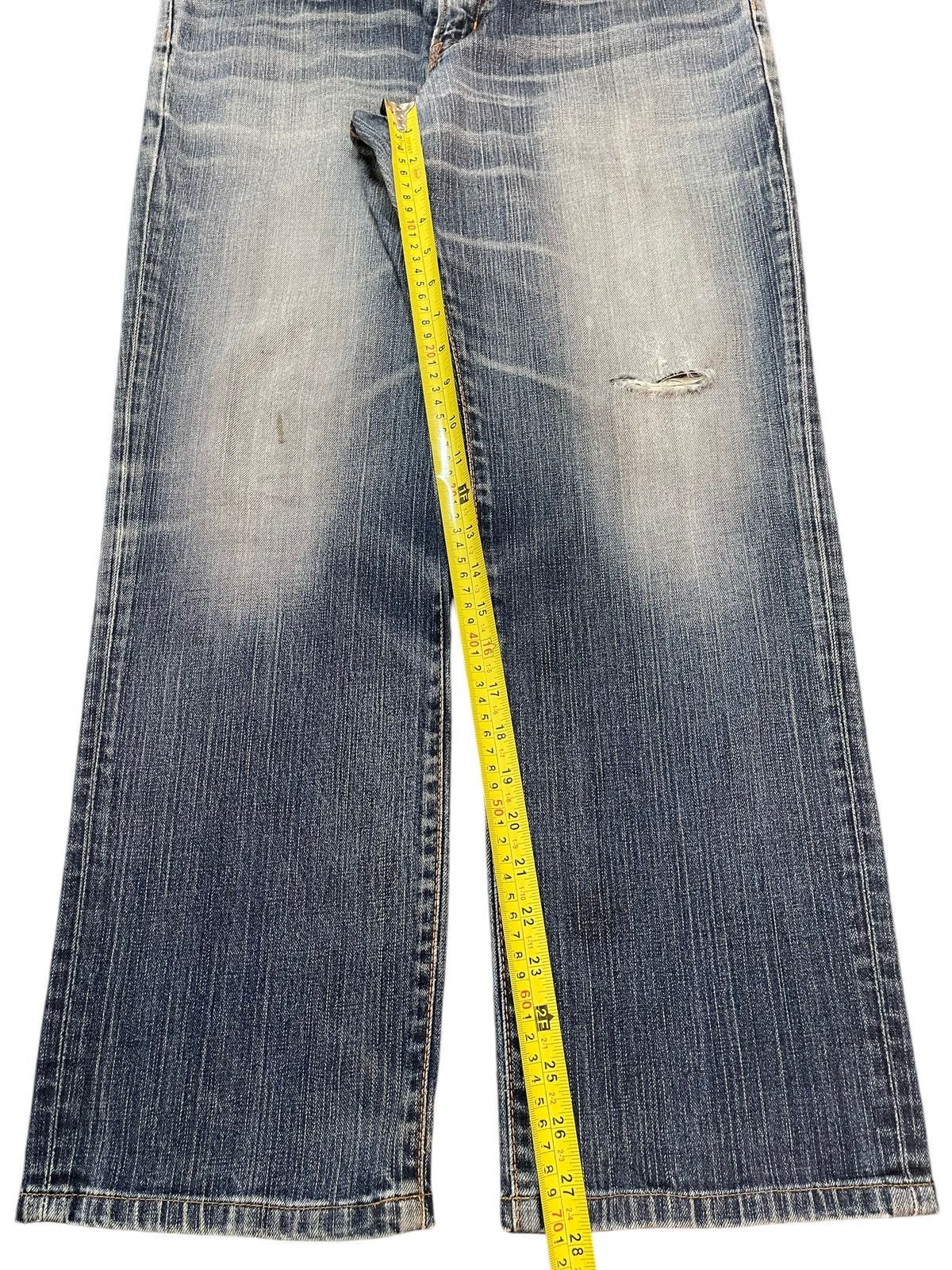 Edwin Vintage Y2K Edwin 504 Faded Wash Distress Wide Leg Relaxed Size US 34 / EU 50 - 14 Thumbnail