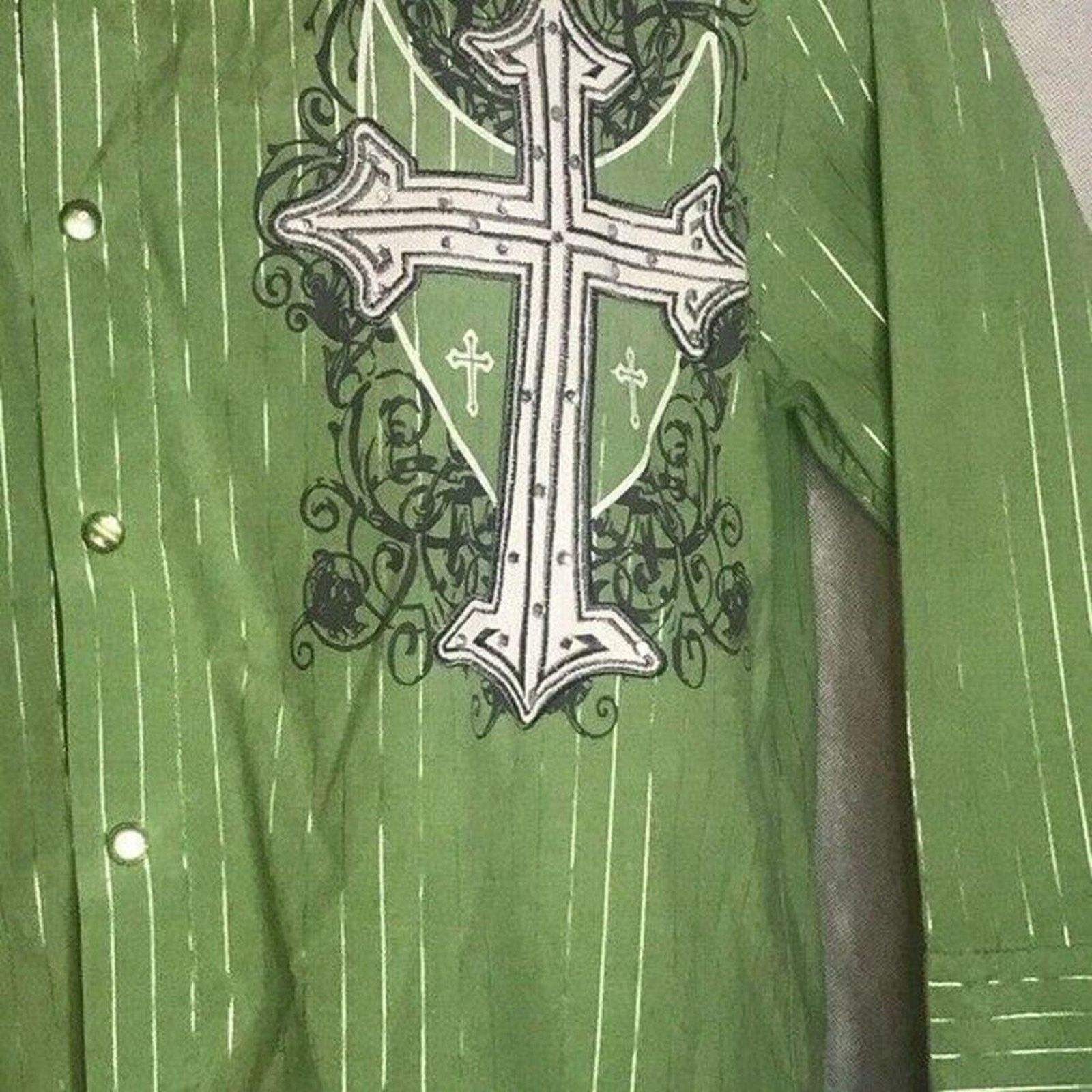 Other Lamasini Green Button-Up Shirt Y2K Casual Stripe Style L Size US L / EU 52-54 / 3 - 4 Thumbnail