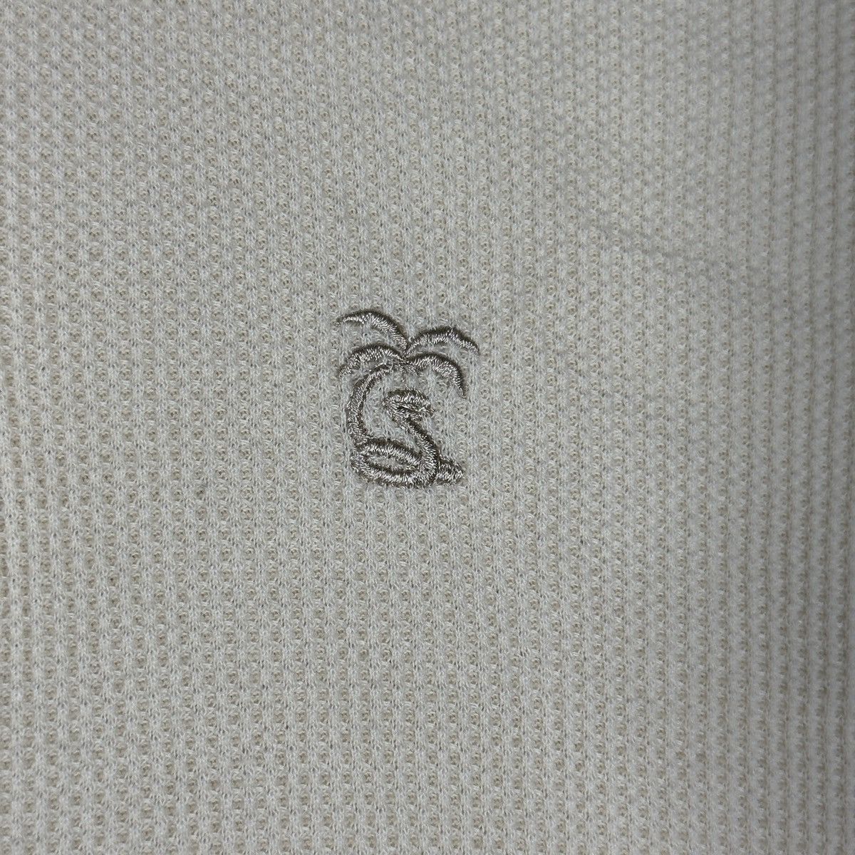Vintage Vintage Palm Snake Waffle Knit Polo Japan Made Wood Buttons Size M / US 6-8 / IT 42-44 - 2 Thumbnail