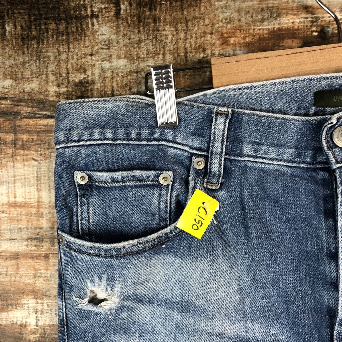 Japanese Brand DL Uniqlo Jeans Distressed Denim Pants #C150 Size US 34 / EU 50 - 7 Thumbnail