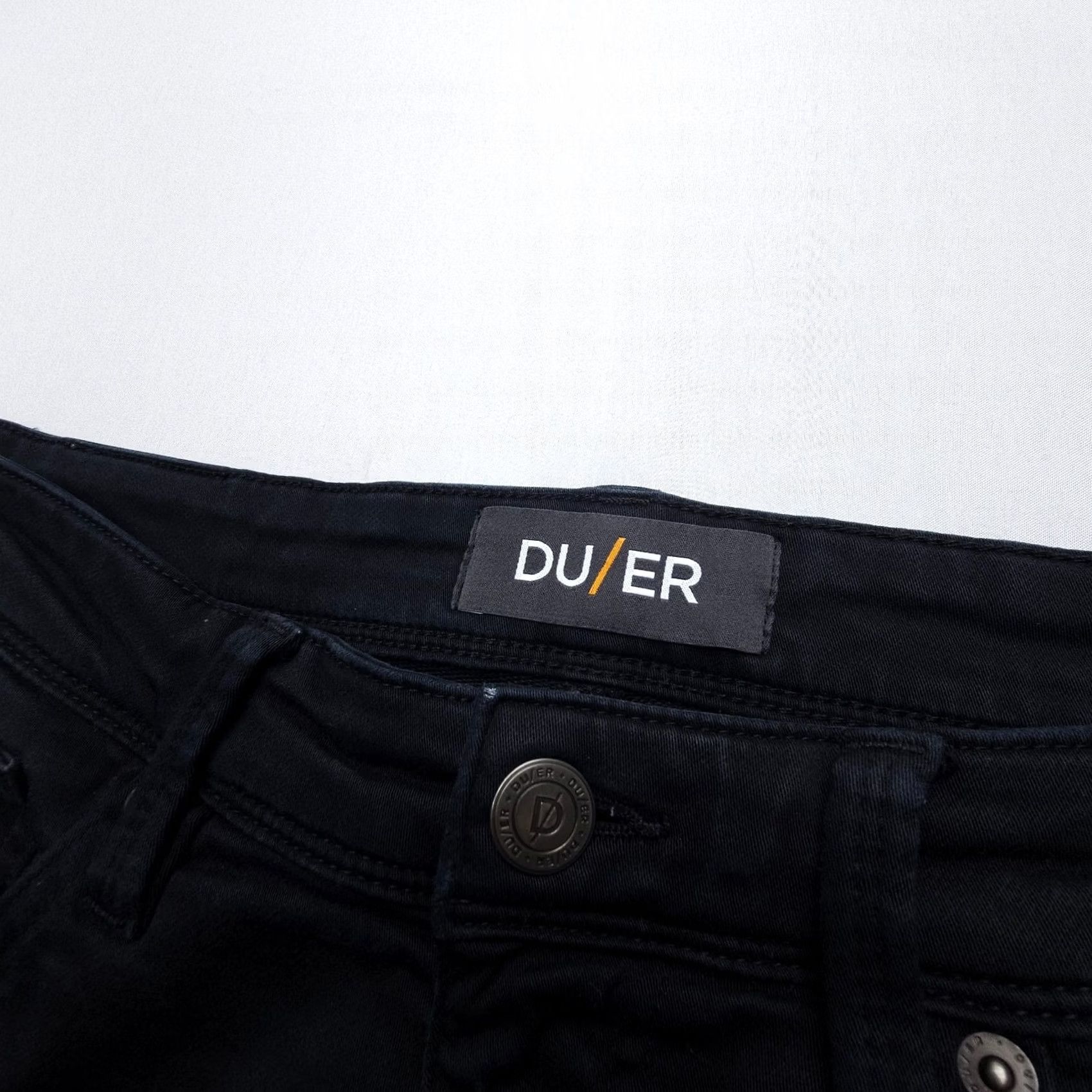 Denime DU/ER N2X Slim Fit Jeans Mens Black Stretch Performance Denim Comfort 33 x 32 Size US 33 - 3 Thumbnail