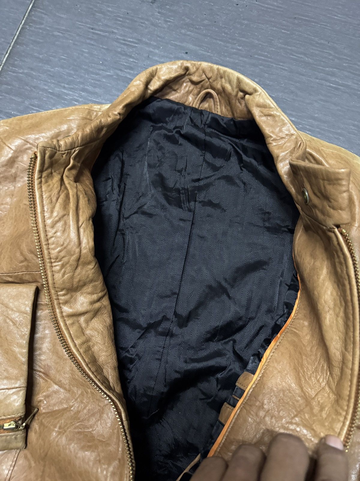 Genuine Leather CHRISTIAN MODE LEATHER JACKET Size US M / EU 48-50 / 2 - 3 Thumbnail