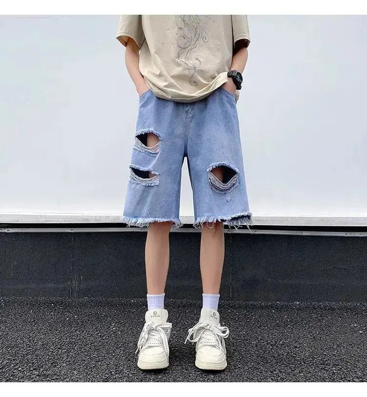 Japanese Brand Straight casual distressed rough edge jeans Size US 32 / EU 48 - 1 Thumbnail