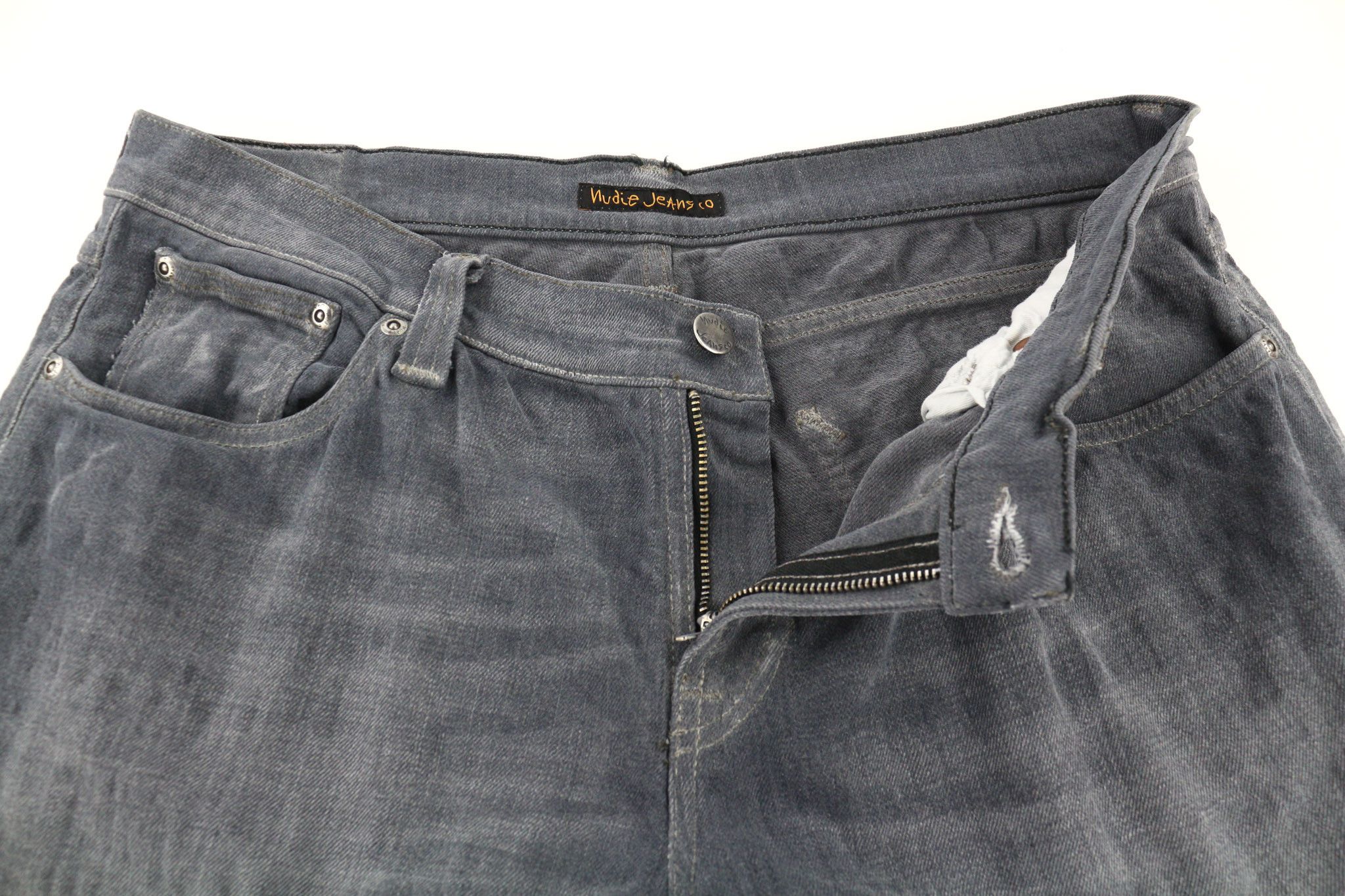 Nudie Jeans TIGHT LONG JOHN W34/L34 Organic Charcoal Slim Logo 80695 Size US 34 / EU 50 - 4 Thumbnail