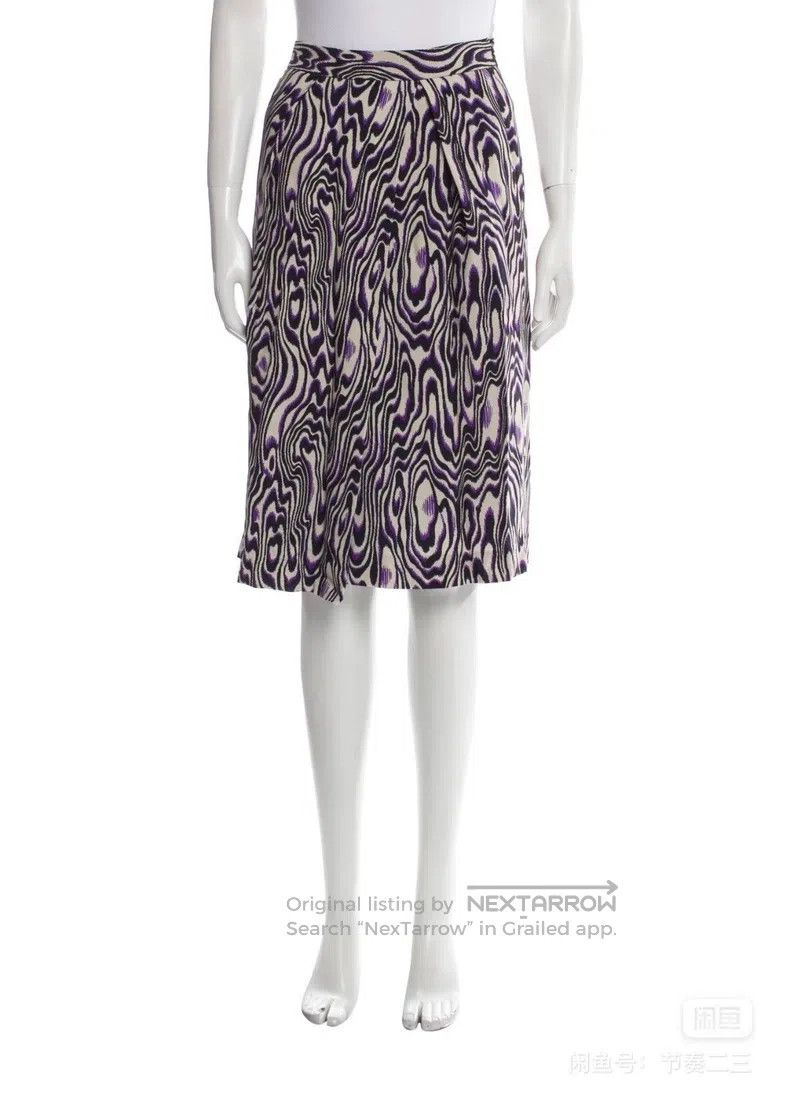 Dries Van Noten Dries Van Noten Runway-Exclusive Printed Midi Skirt Size 33" - 2 Thumbnail