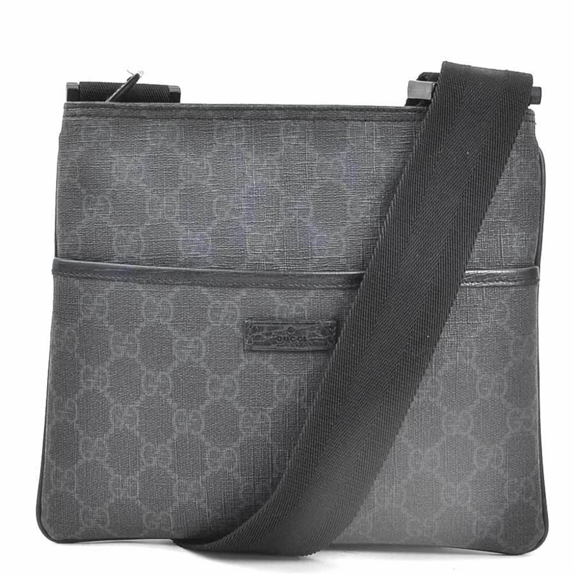 Gucci Gucci GG Supreme Canvas Shoulder Bag, Black, Men's, 162905, H31757G Size ONE SIZE - 1 Thumbnail