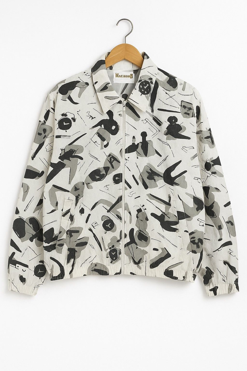 Japanese Brand Rare Vintage Machope Abstract Print Windbreaker Jacket 90s Size US M / EU 48-50 / 2 - 1 Thumbnail