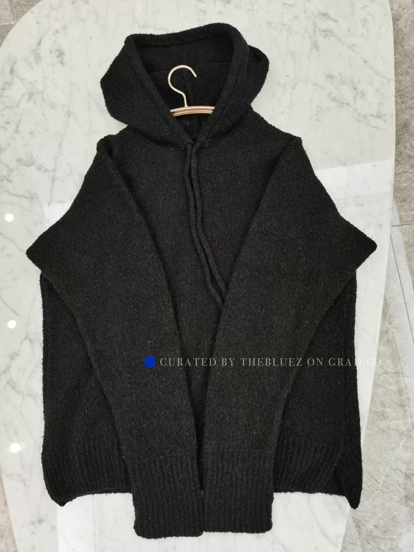 Maison Margiela Black Hooded Wool-Blend Sweater Size US M / EU 48-50 / 2 - 1 Thumbnail