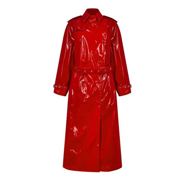Dolce & Gabbana o1g2r1mq1024 Patent Trench Coat in Red Size XS / US 0-2 / IT 36-38 - 1 Thumbnail
