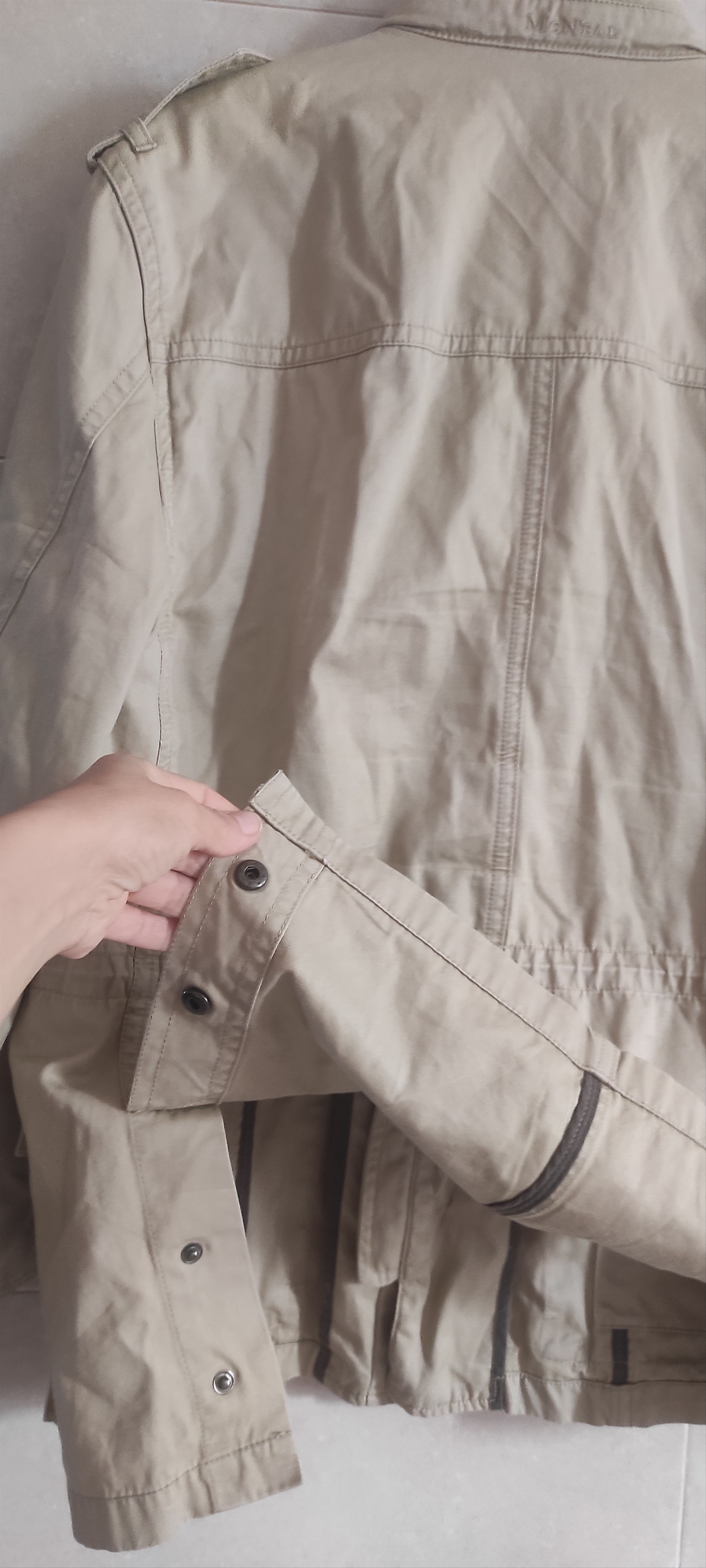 Other McNeal Men Beige Classic Hooded Safari Jacket Zipped Pockets Size US L / EU 52-54 / 3 - 4 Thumbnail