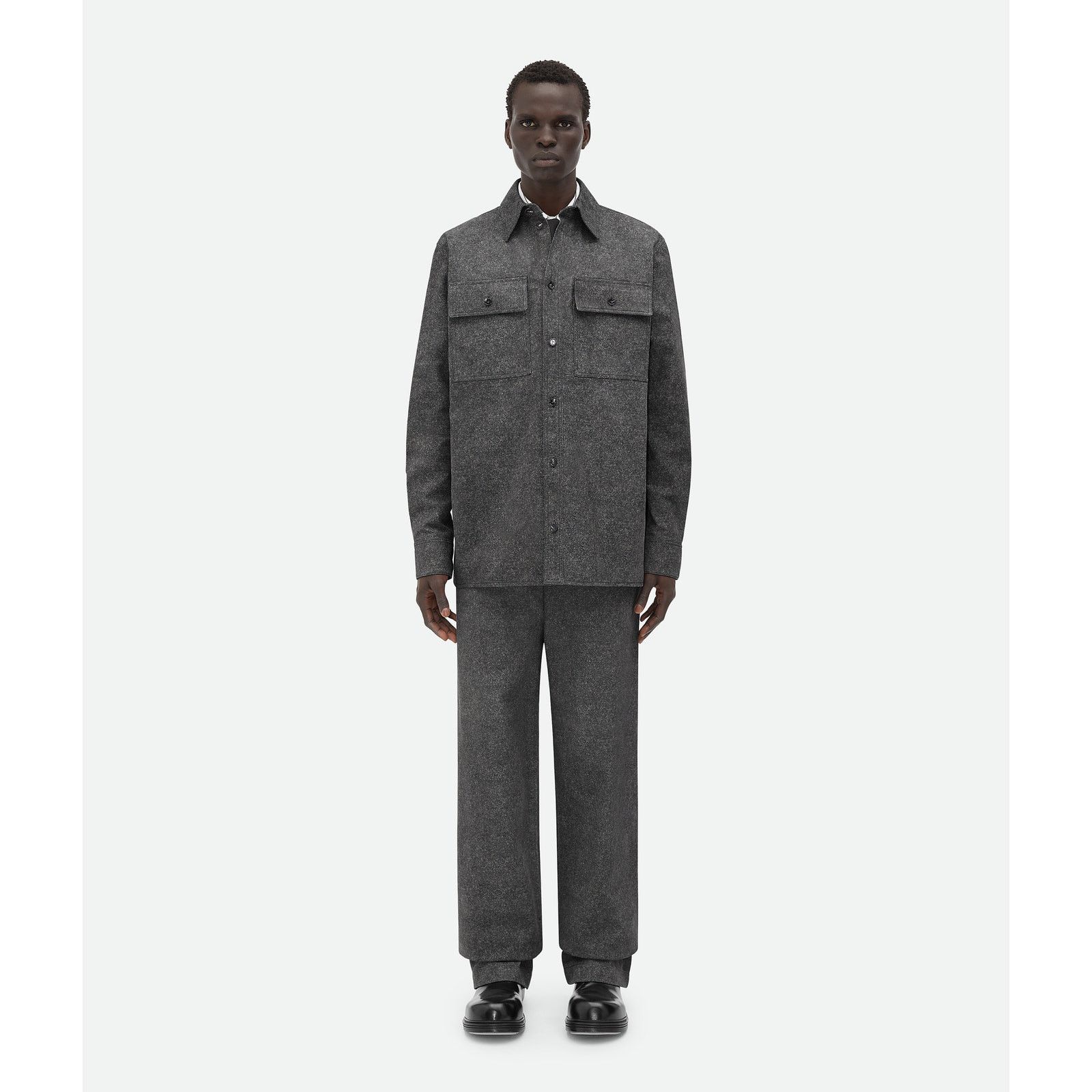 Bottega Veneta Bottega Veneta Flannel Print Lambskin Leather Overshirt 52 Size US L / EU 52-54 / 3 - 2 Thumbnail