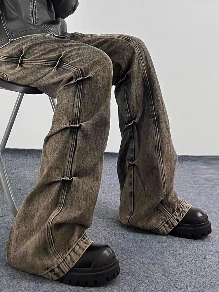 Japanese Brand × Jean Street grunge washed micro-flared jeans Size US 30 / EU 46 - 5 Thumbnail
