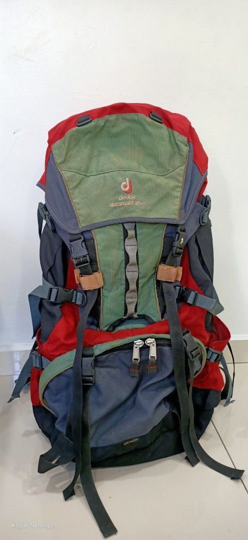Designer × Japanese Brand Vintage deuter aircontact 65+10 hiking bag Size ONE SIZE - 1 Thumbnail