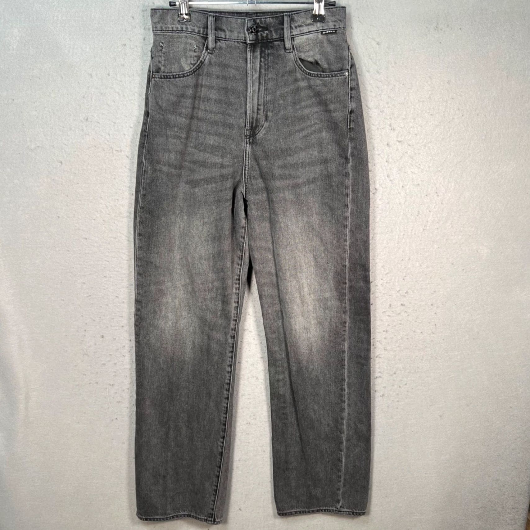 G-Star Raw Womens Jeans 27 x 30 Gray Denim 5-Pocket Straight Tedie Ultra High Size 27 Adult Womens Gray Denim Jeans Women's Jeans