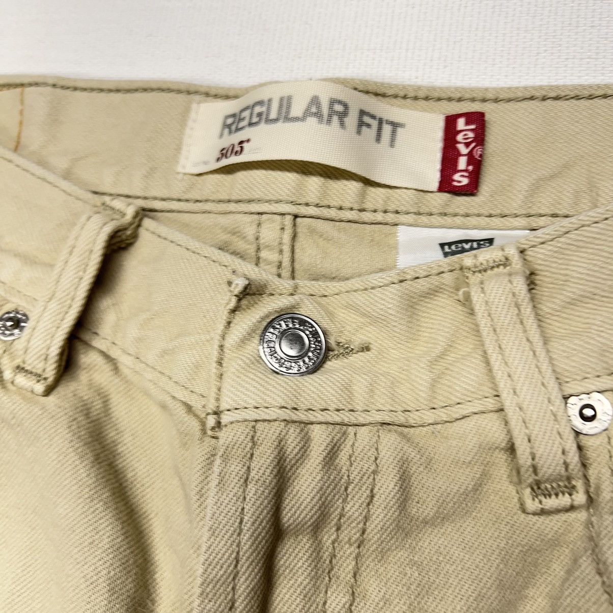 Levi's Levis 505 Jeans Regular Fit Straight Khaki Pants Denim Size US 33 - 7 Thumbnail