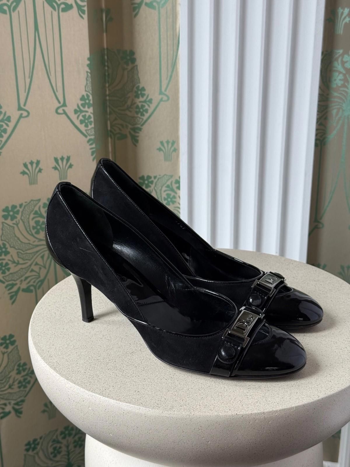 Dior Vintage Dior Monogram Black Oblique Leather Heels 39,5 / 9,5 Size US 9.5 / IT 39.5 - 8 Thumbnail