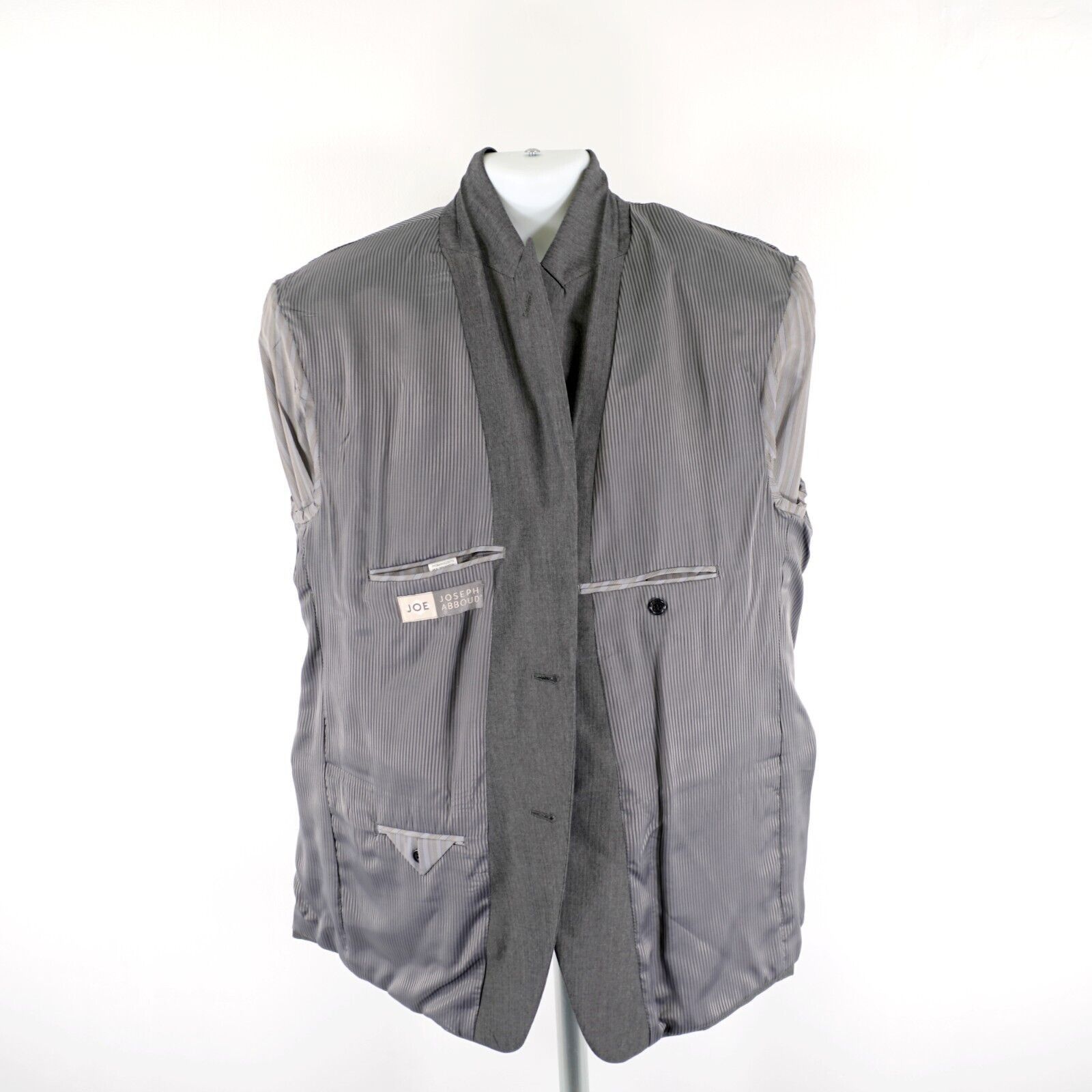 Joseph Abboud Joe Joseph Abboud Polyester Gray Herringbone 2 Button 2 Piec Size 42R - 11 Thumbnail