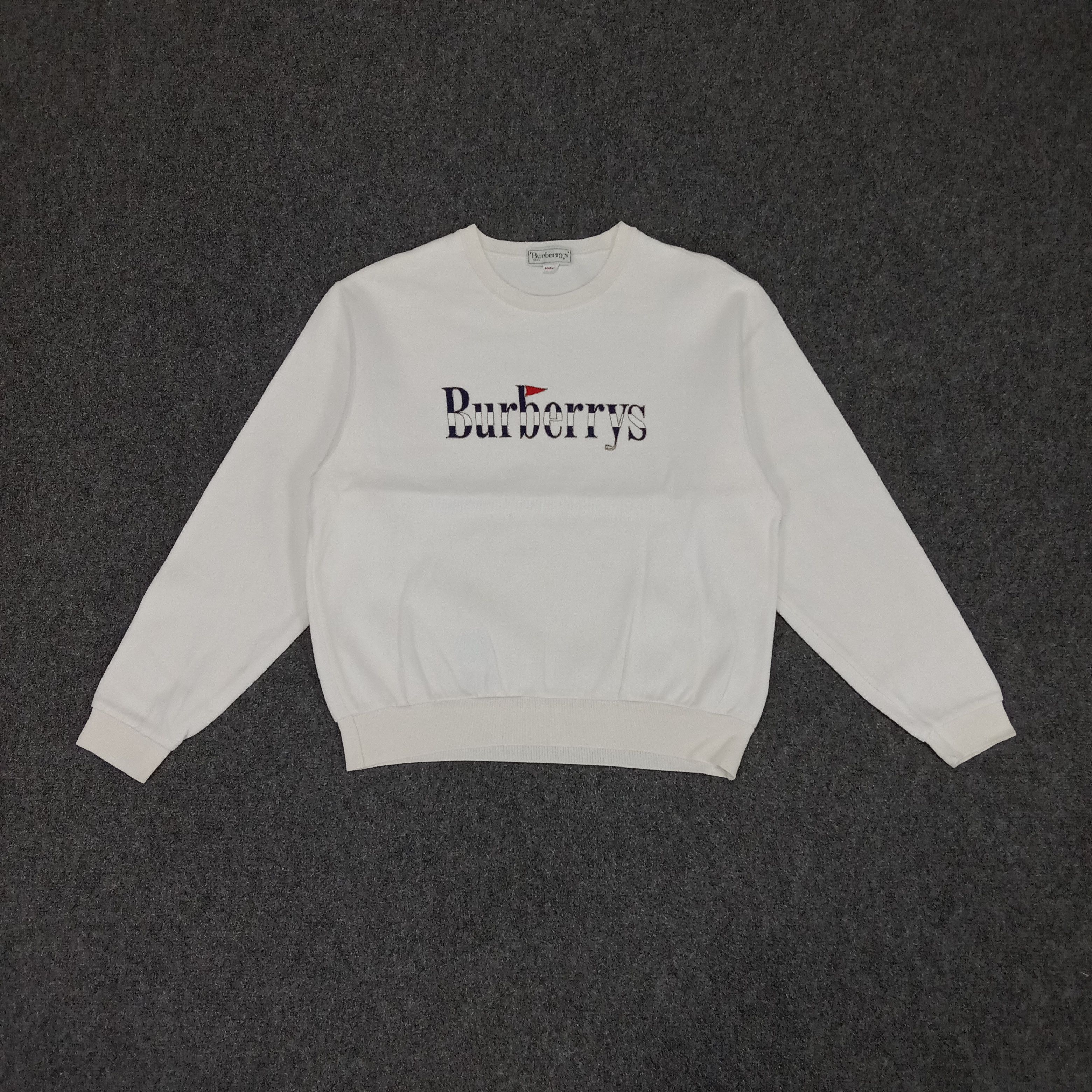 Burberry × Vintage Burberry Embroidery Spellout Sweatshirt Size S / US 4 / IT 40 - 1 Thumbnail