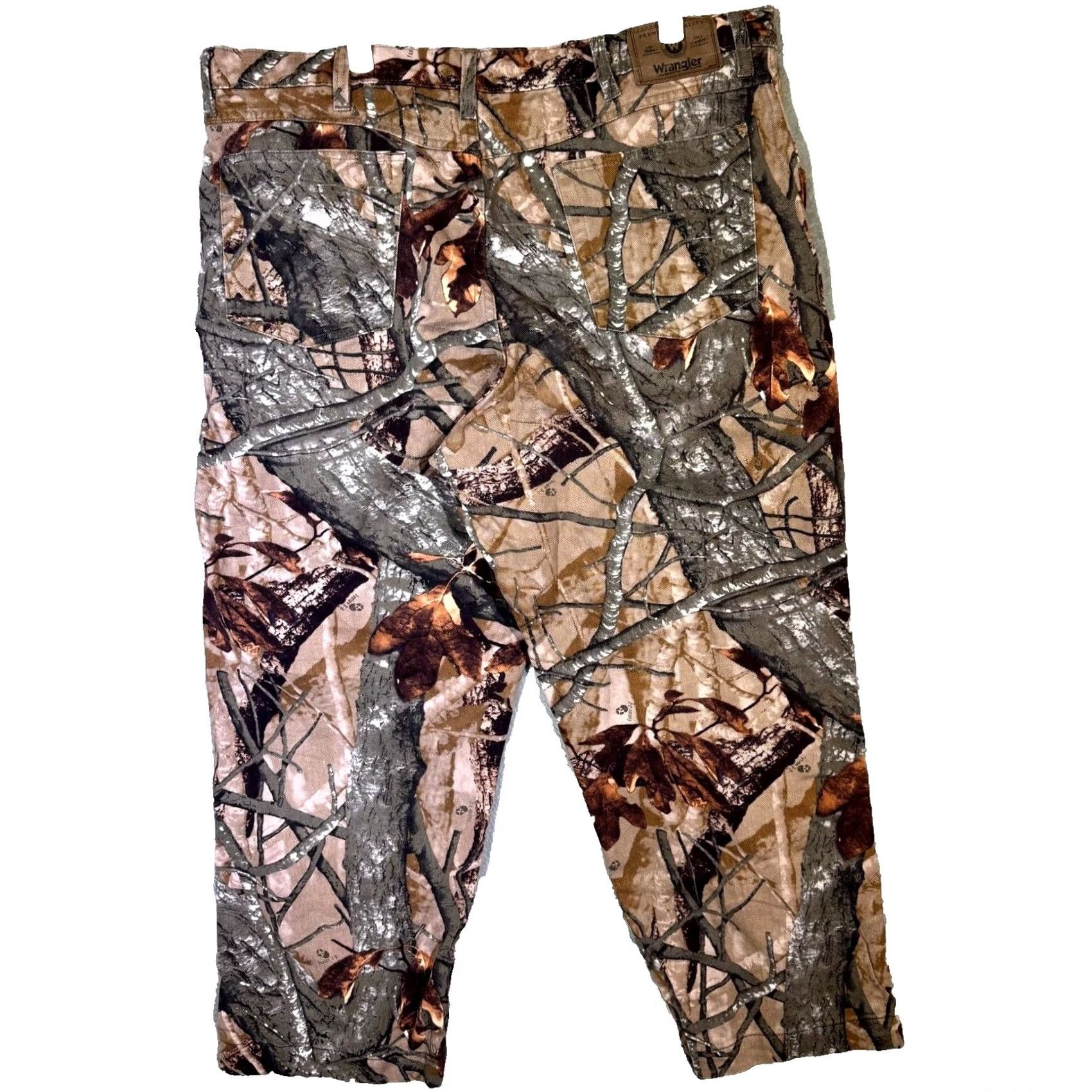 Wrangler Wrangler Authentics Jeans Men 40 x 32 Brown Camouflage Cotton Relaxed Fit Straight Leg Denim Size US 40 / EU 56 - 2 Thumbnail