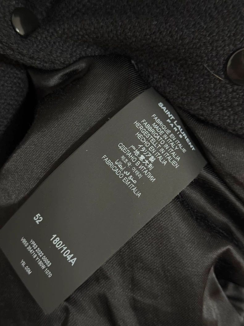 Saint Laurent Paris Saint Laurent Paris Black Varsity Jacket- Size US XL / EU 56 / 4 - 2 Thumbnail